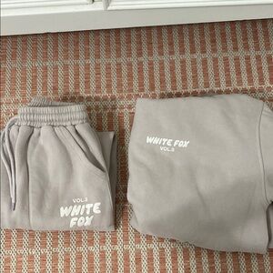 White Fox Boutique Light Gray Lounge Set